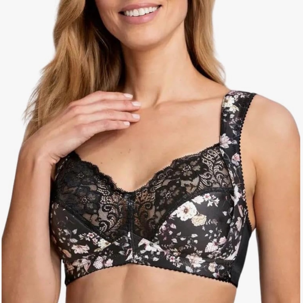 Miss Mary Non-Wired Padded Floral Bra - New - size 42F(E)